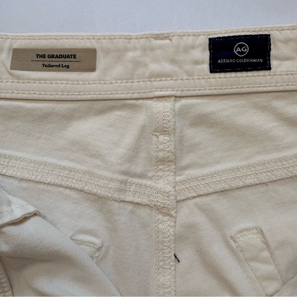 AG Adriano Goldschmied The Graduate White Pants Men’s 33x34 Cotton - Picture 7 of 12